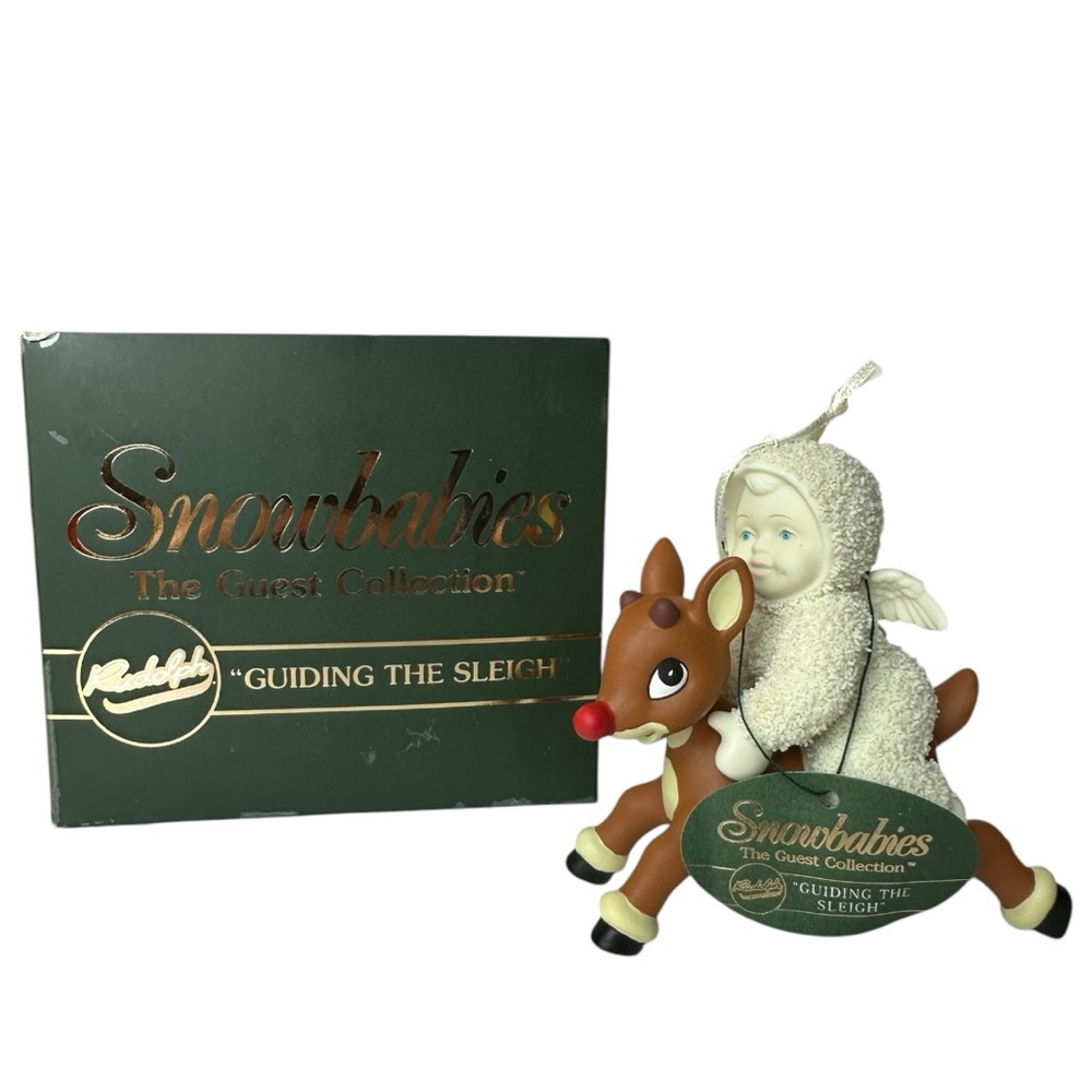 Dept 56 Snowbabies Rudolph “Guiding the sleigh” Ornament - Picture 3 of 9
